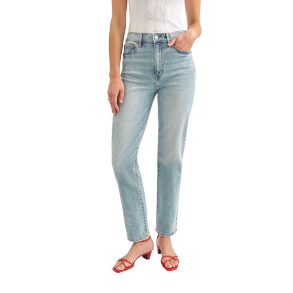 NWT Daze Denim Smarty Pants High Rise Jeans Womens 25 Blue Denim Straight NEW - Picture 12 of 12